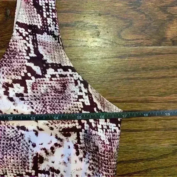 Beautiful 100% Silk CAMI NYC Snakeskin Sexy Midi Dress - Picture 3 of 5